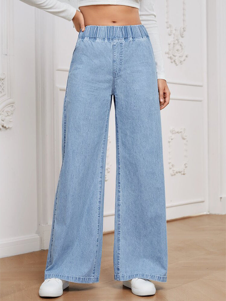2025 summer fashion drape jeans cross-border new women's clothing retro versatile long pants