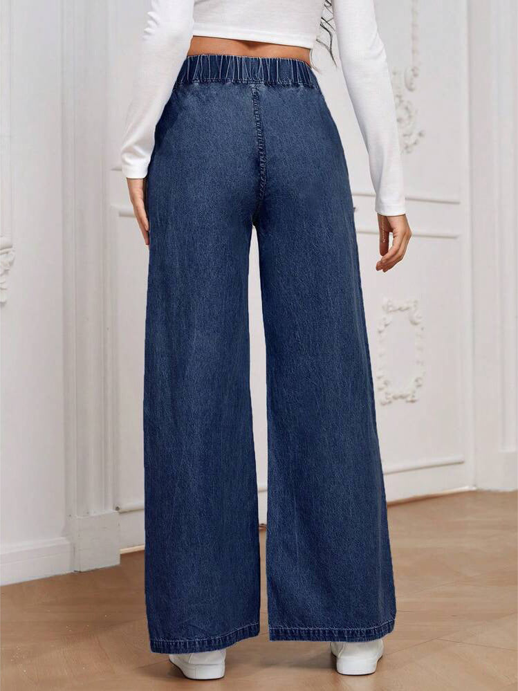 2025 summer fashion drape jeans cross-border new women's clothing retro versatile long pants