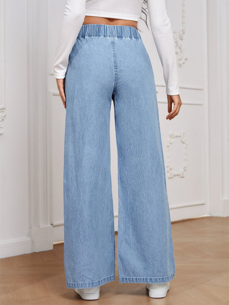 2025 summer fashion drape jeans cross-border new women's clothing retro versatile long pants
