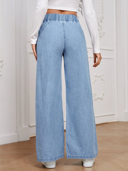 2025 summer fashion drape jeans cross-border new women's clothing retro versatile long pants