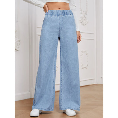 2025 summer fashion drape jeans cross-border new women's clothing retro versatile long pants