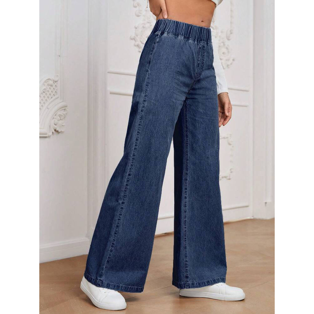 2025 summer fashion drape jeans cross-border new women's clothing retro versatile long pants