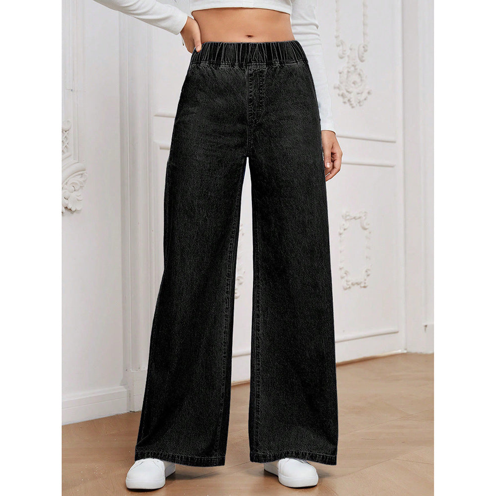 2025 summer fashion drape jeans cross-border new women's clothing retro versatile long pants