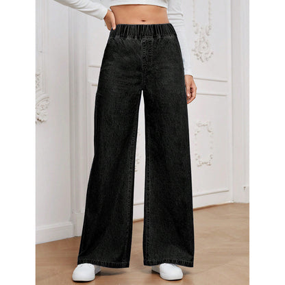 2025 summer fashion drape jeans cross-border new women's clothing retro versatile long pants